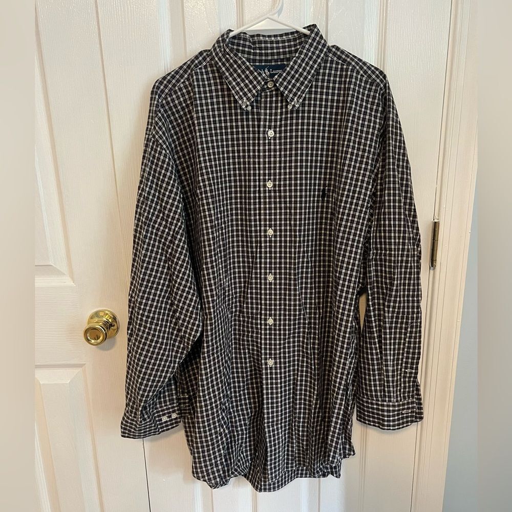 Ralph‎ Lauren Mens 17 1/2 32/33 Yarmouth Cotton Long Sleeve Button Down Shirt
